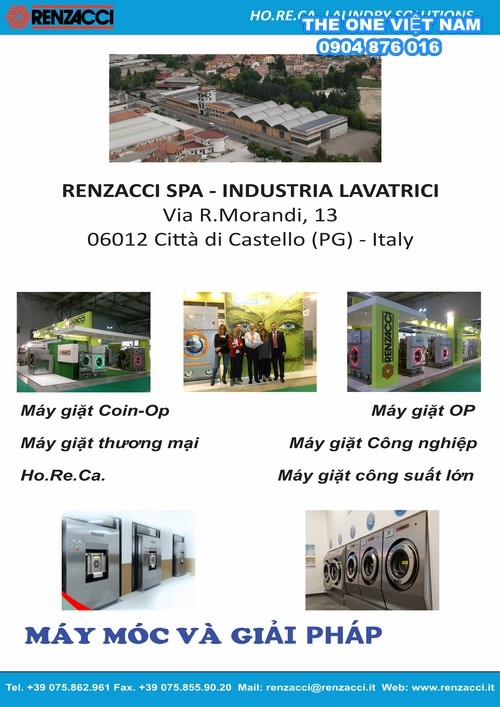 Giới thiệu sơ lược các dòng thiết bị giặt là Renzacci